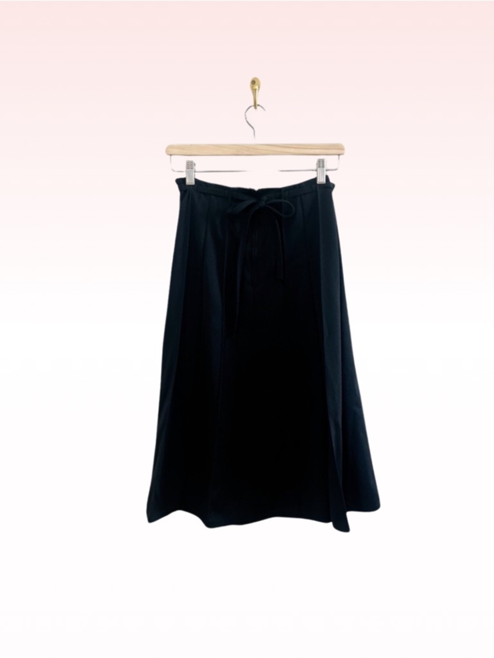 KOLORTRON By Koret Vintage Black Pleated Midi Skirt (Sz M)